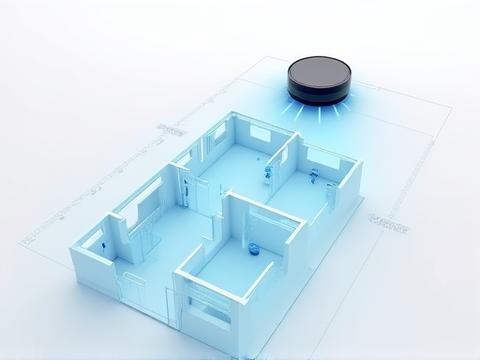 家庭のフロアプランをマッピングするロボット掃除機のインタラクティブなダイアグラム。