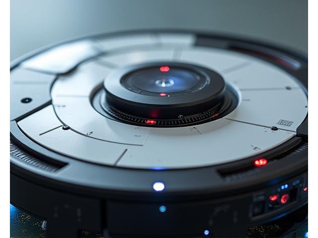 ロボット掃除機の精密センサーをクローズアップ